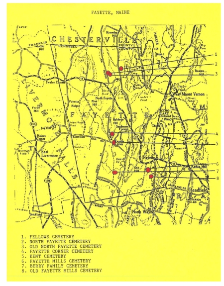 Fayette Cemeteries Map